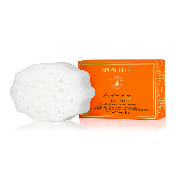 Lily of the Valley Body Wash Infused Dual-Sided Pedi Buffer