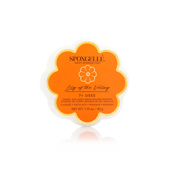 Lily of the Valley Daisy Spongette Travel Size Body Wash Infused Buffer